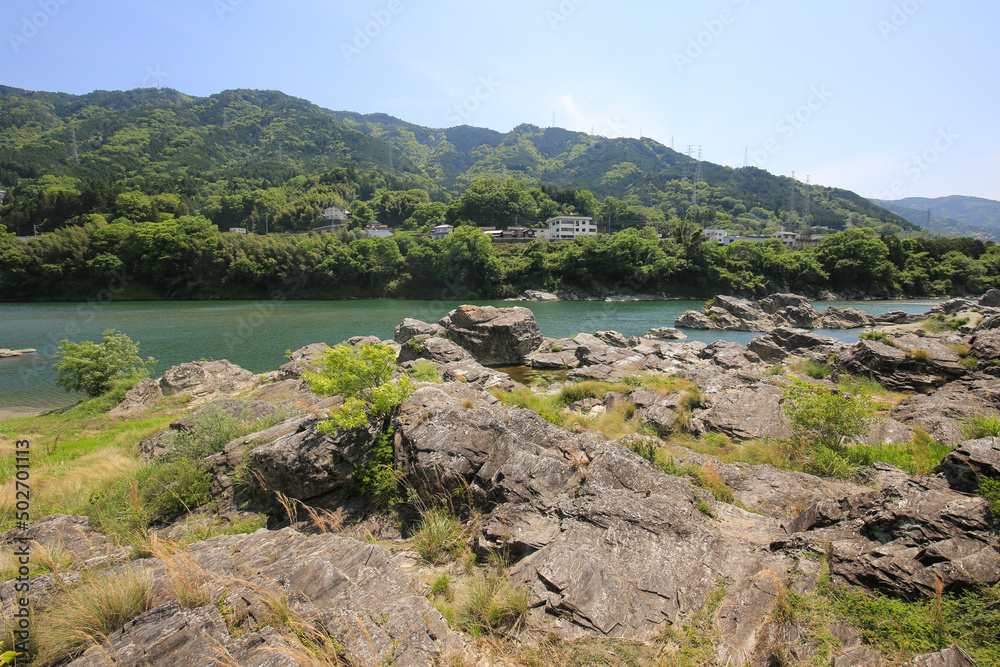 Fototapeta premium 徳島県東みよし町 美濃田の淵