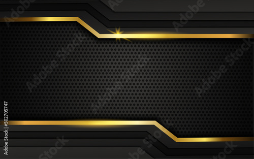 Abstract luxury premium golden black background