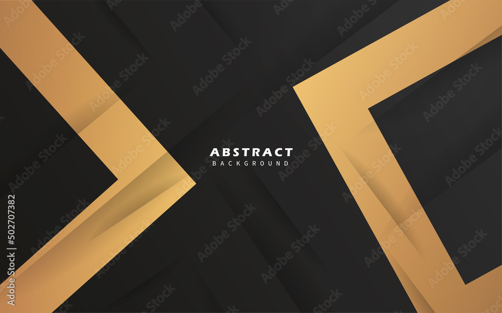 Fototapeta premium Abstract golden black background