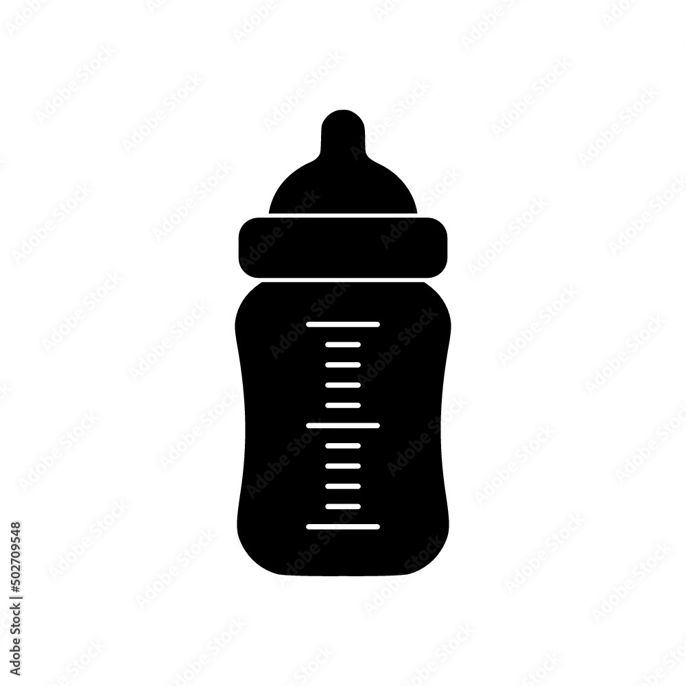 Baby bottle icon isolated on white background Baby bottle icon isolated on white background