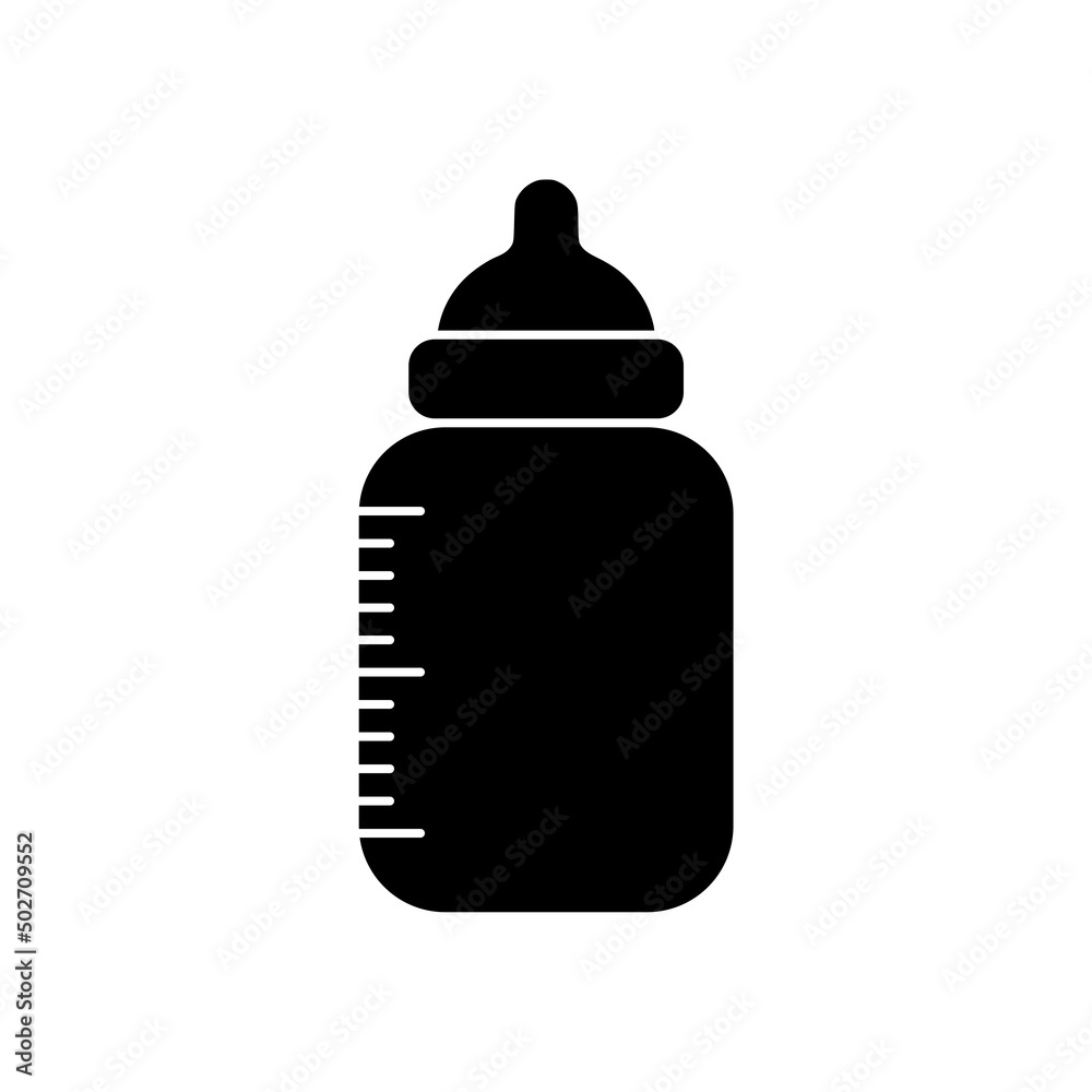 Baby bottle icon isolated on white background Baby bottle icon isolated on white background