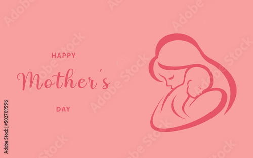 Happy mothers day decoration background. Mother's day greeting card. Mother's day illustration.