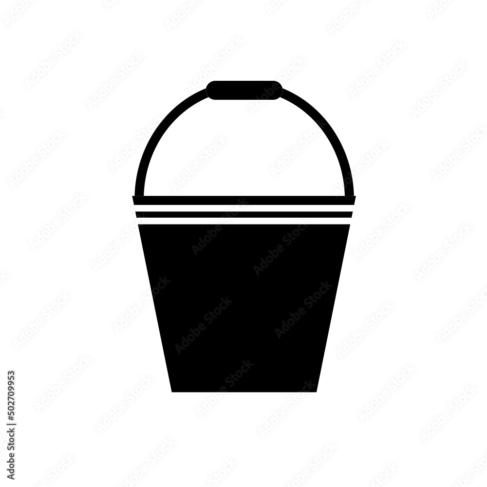 bucket icon vector on white background bucket icon vector on white background