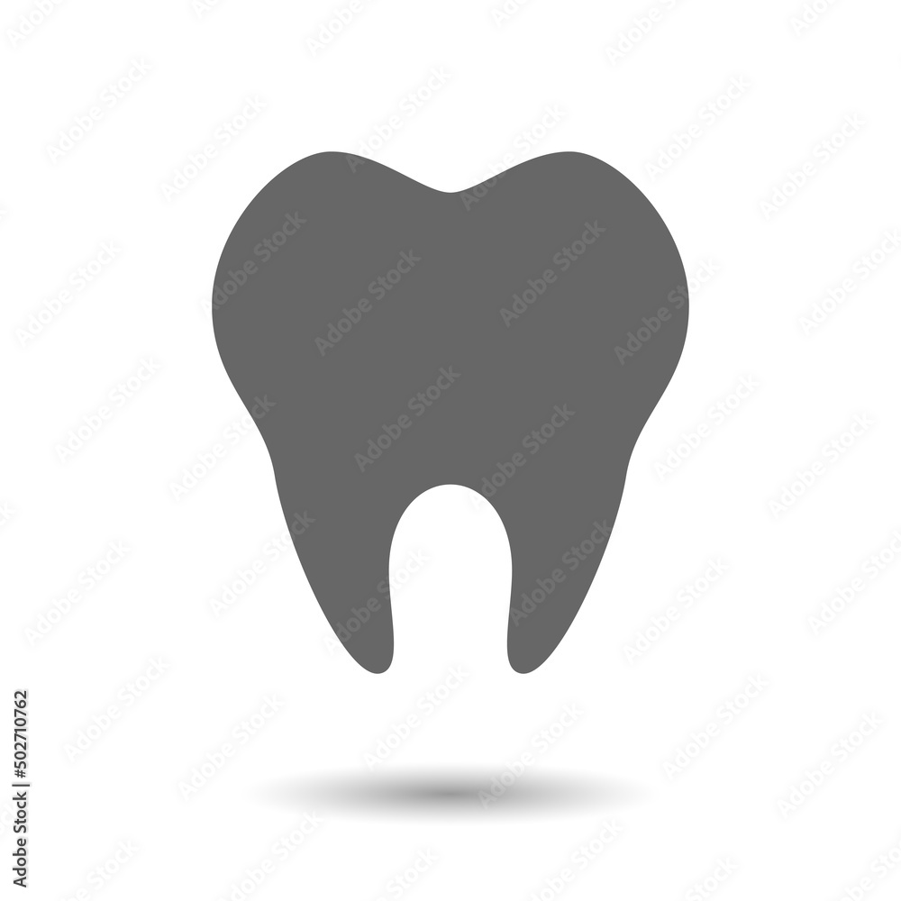 Dental health tooth vector icon isolated on white background Dental health tooth vector icon isolated on white background