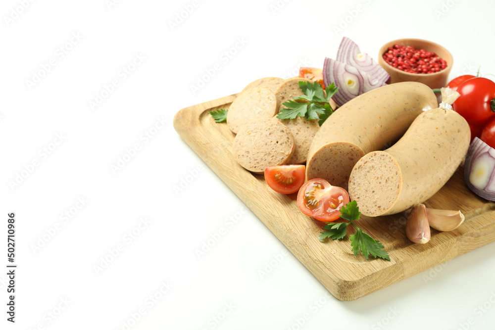 Concept of tasty food, liverwurst, space for text Concept of tasty food, liverwurst, space for text