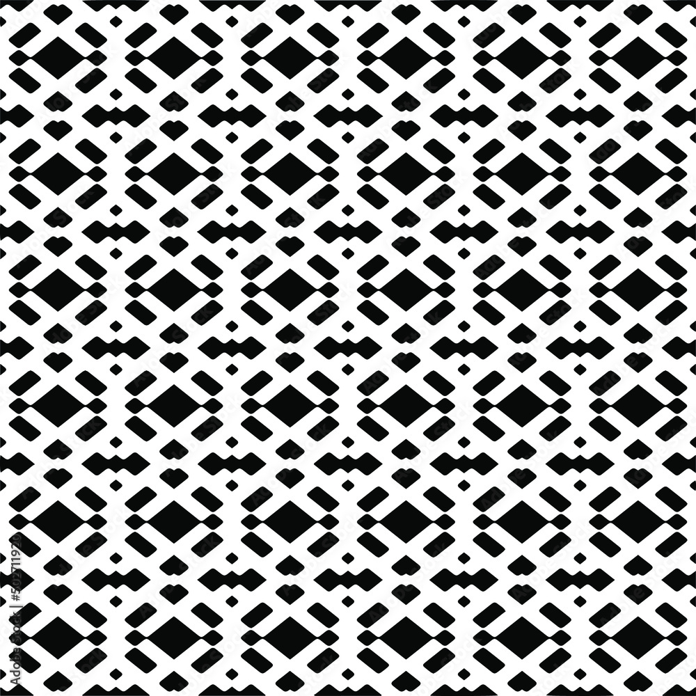 Vector seamless pattern.Simple stylish abstract geometric background. Monochrome image. Black and white color. Design for decor, prints, textile.Design element for prints. Vector seamless pattern.Simple stylish abstract geometric background. Monochrome image. Black and white color. Design for decor, prints, textile.Design element for prints.