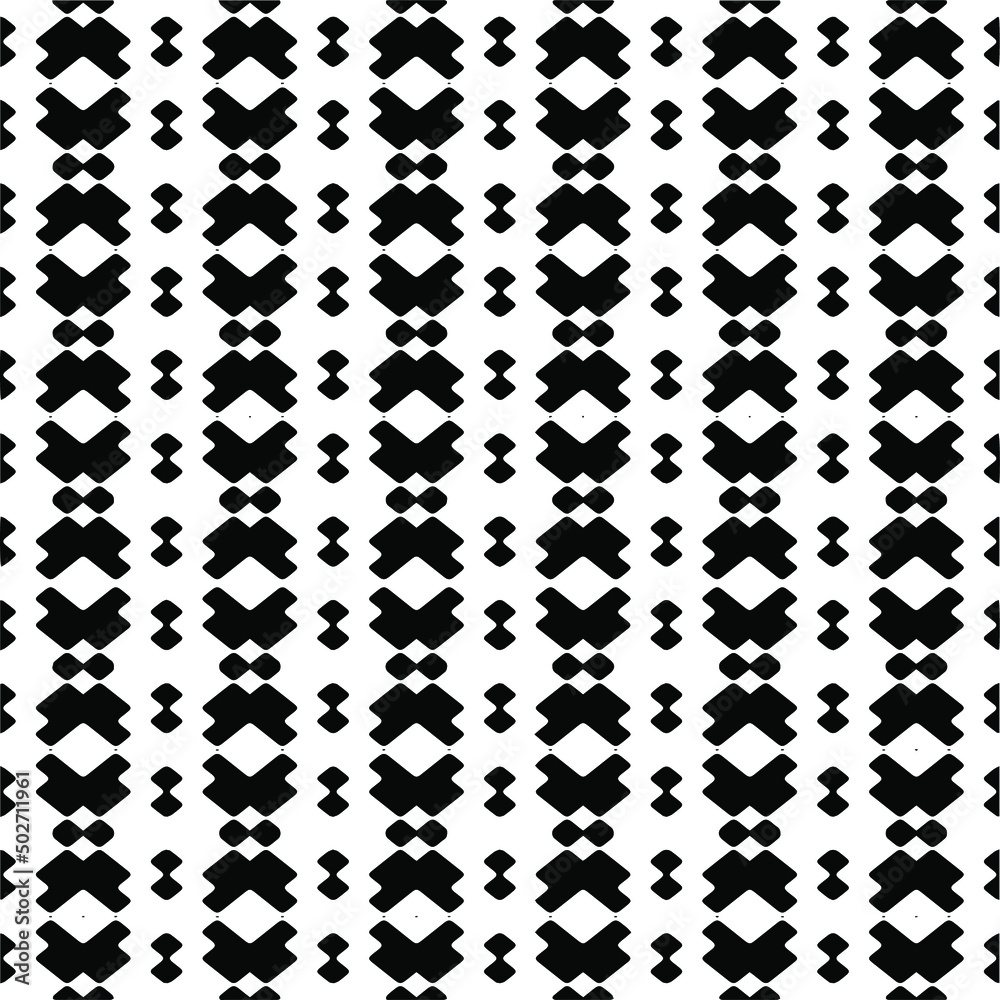 Vector seamless pattern.Simple stylish abstract geometric background. Monochrome image. Black and white color. Design for decor, prints, textile.Design element for prints. Vector seamless pattern.Simple stylish abstract geometric background. Monochrome image. Black and white color. Design for decor, prints, textile.Design element for prints.