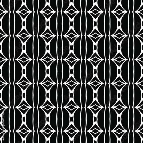 Vector seamless pattern.Simple stylish abstract geometric background. Monochrome image. Black and white color. Design for decor, prints, textile.Design element for prints. 