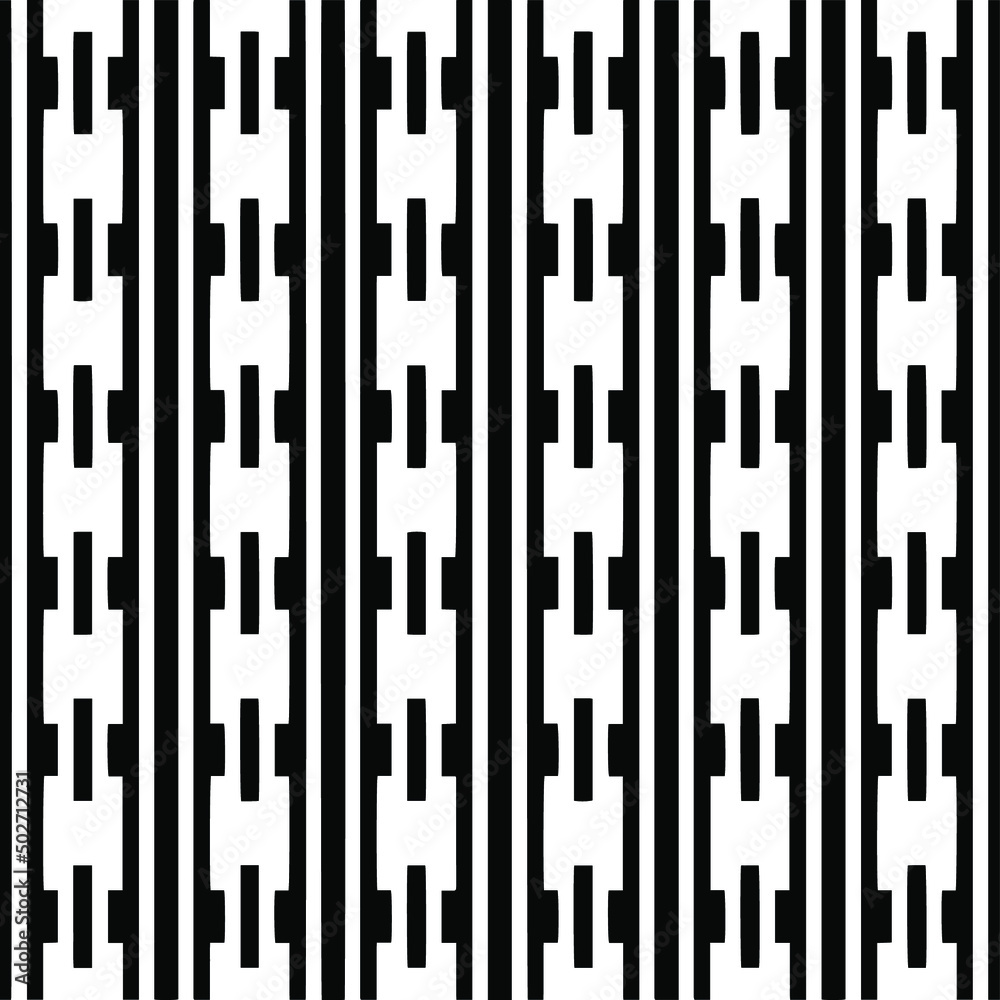Vector seamless pattern.Simple stylish abstract geometric background. Monochrome image. Black and white color. Design for decor, prints, textile.Design element for prints. 
