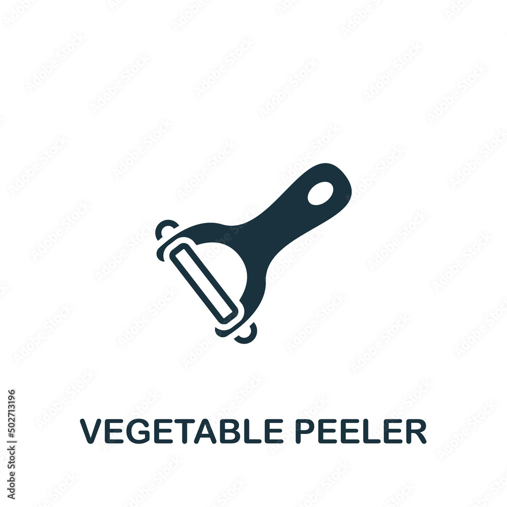 Vegetable Peeler icon. Monochrome simple Cooking icon for templates, web design and infographics Vegetable Peeler icon. Monochrome simple Cooking icon for templates, web design and infographics