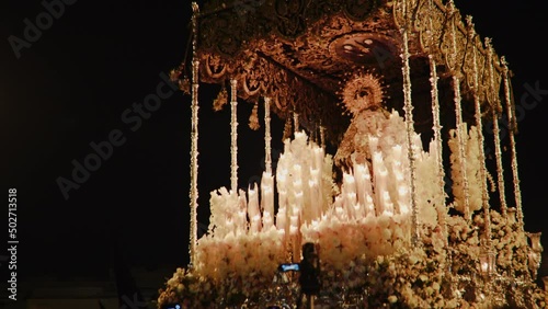 Lifting of the Virgin Mary at Semana Santa Seville, Spain 2022 photo