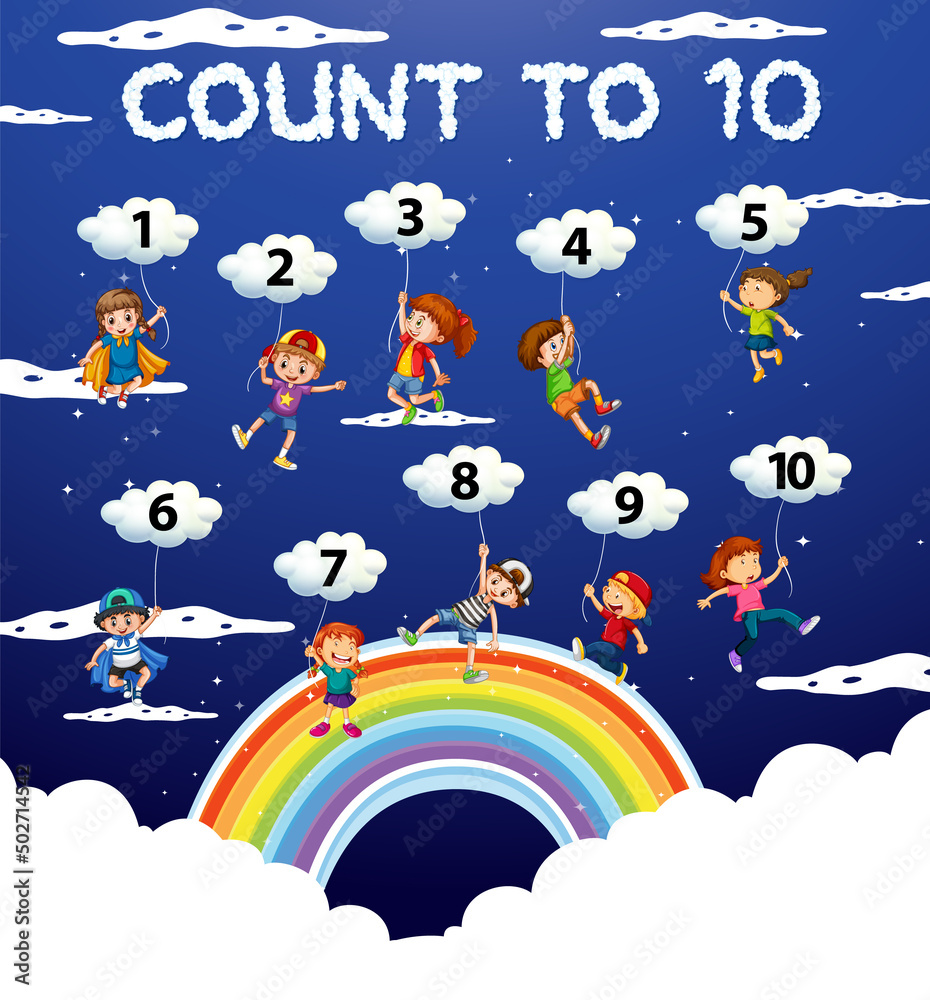 Counting numbers 1 to 10 for kids