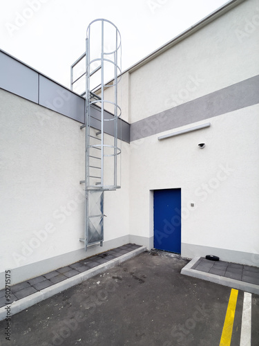 Industrial building backdoor