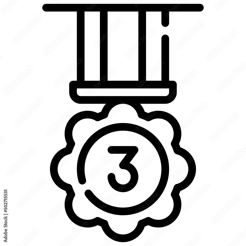 3ST PLACE line icon,linear,outline,graphic,illustration 3ST PLACE line icon,linear,outline,graphic,illustration