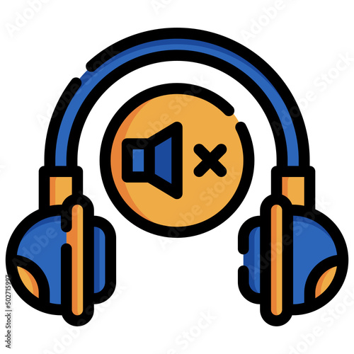 MUTE filled outline icon,linear,outline,graphic,illustration