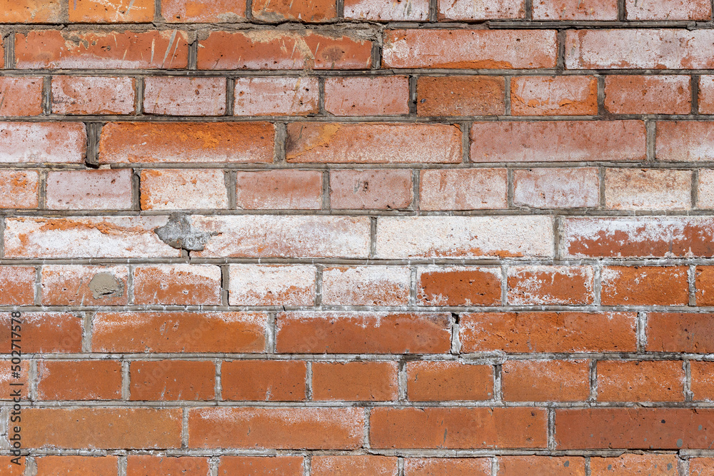 Naklejka premium Background of old brick wall pattern texture.
