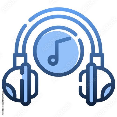 MUSIC Gradient icon,linear,outline,graphic,illustration