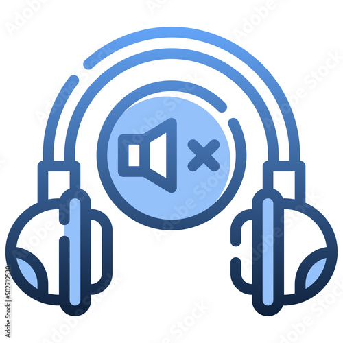 MUTE Gradient icon,linear,outline,graphic,illustration