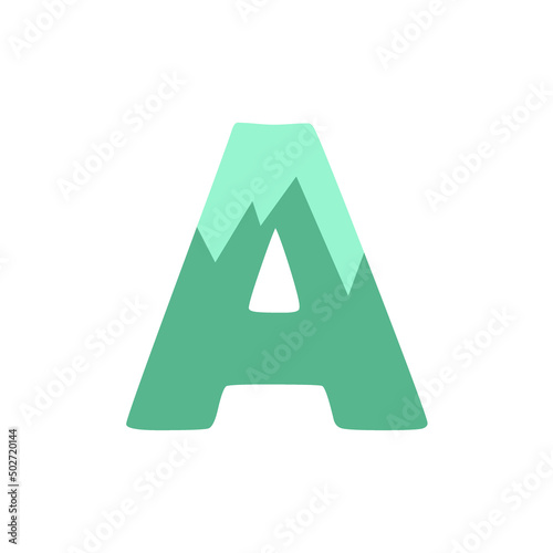 Obraz na płótnie The letter A on a white background. Icon, button, graphic, illustration, web, symbol, graphic resources. w salonie