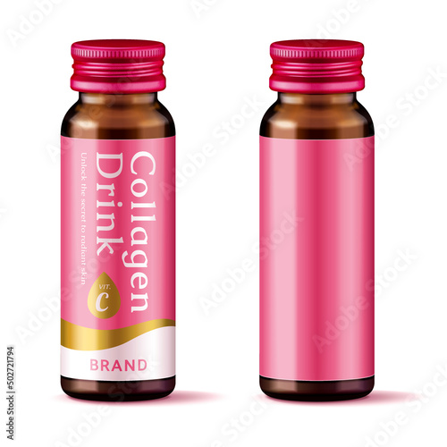 3d amber glass bottle mockups