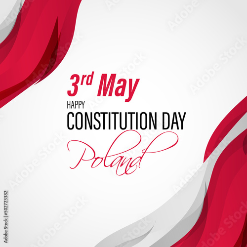 Vector illustration for Happy Constitutional Day Poland
