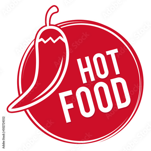 hot food badge. hot spicy level peppers.
