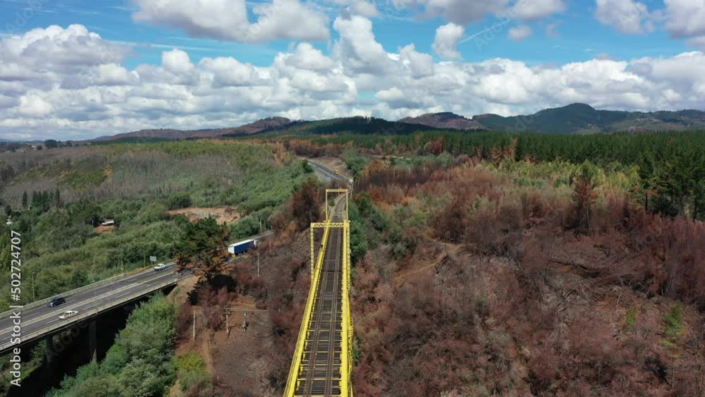 Malleco Viadukt in Chile aus der Luft Malleco Viadukt in Chile aus der Luft