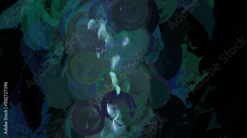 Quadro su tela abstract background with circles