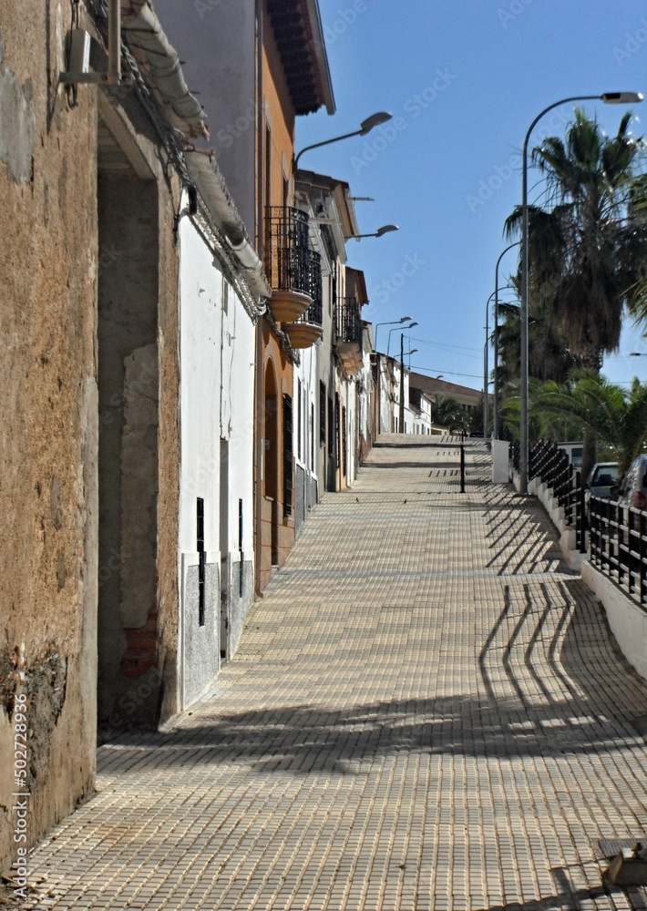 Typical architecture in La Coronada, Extremadura village - Spain