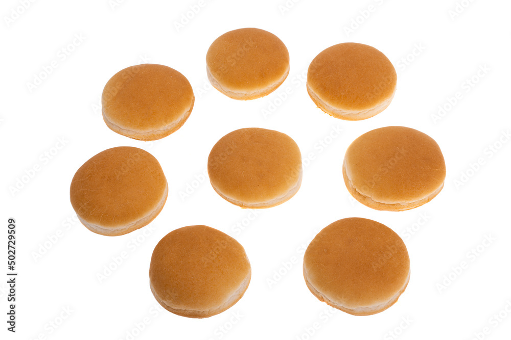 cheeseburger bun isolated
