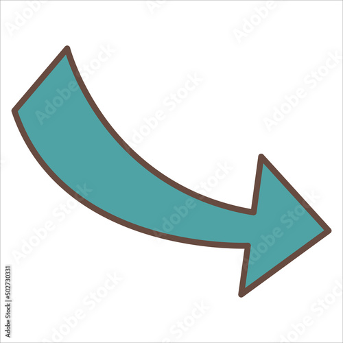 Wallpaper Mural Arrow flat vector icon for social media marketing and business Torontodigital.ca