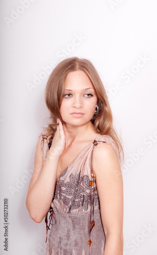 girl with long hair in a dress © Maslov Dmitry