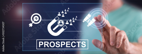 Man touching a prospects concept