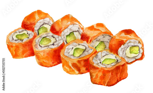 rolls with fish