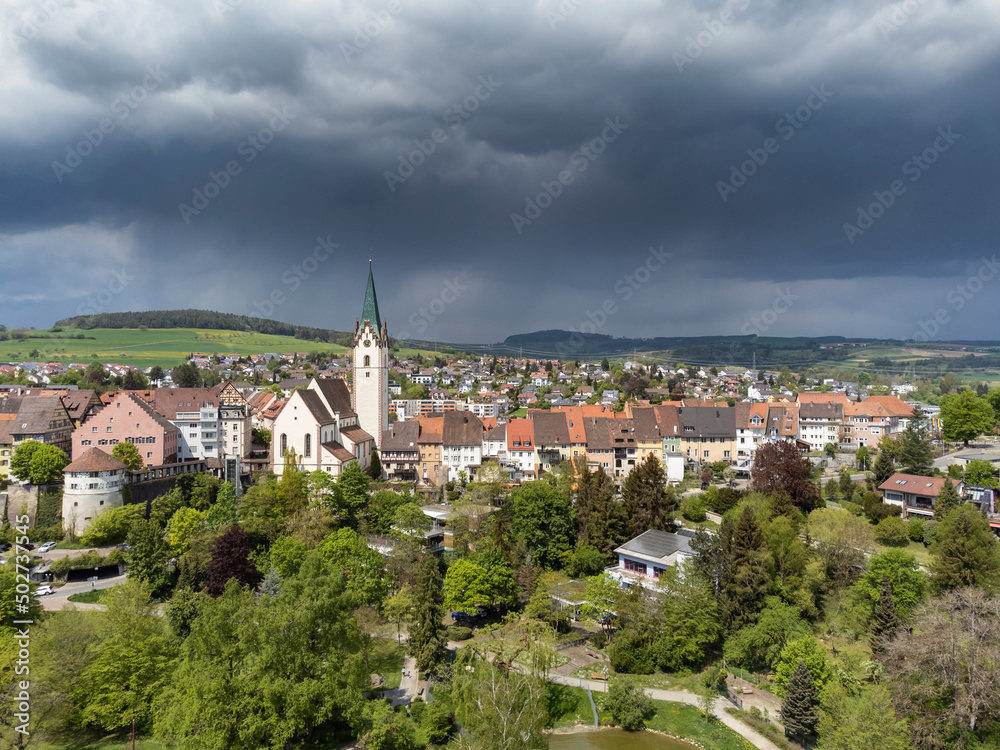 Blick auf die Altstadt von Stadt Engen im Hegau 