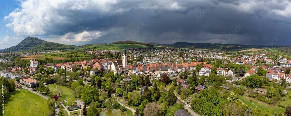 Blick auf die Altstadt von Stadt Engen im Hegau 