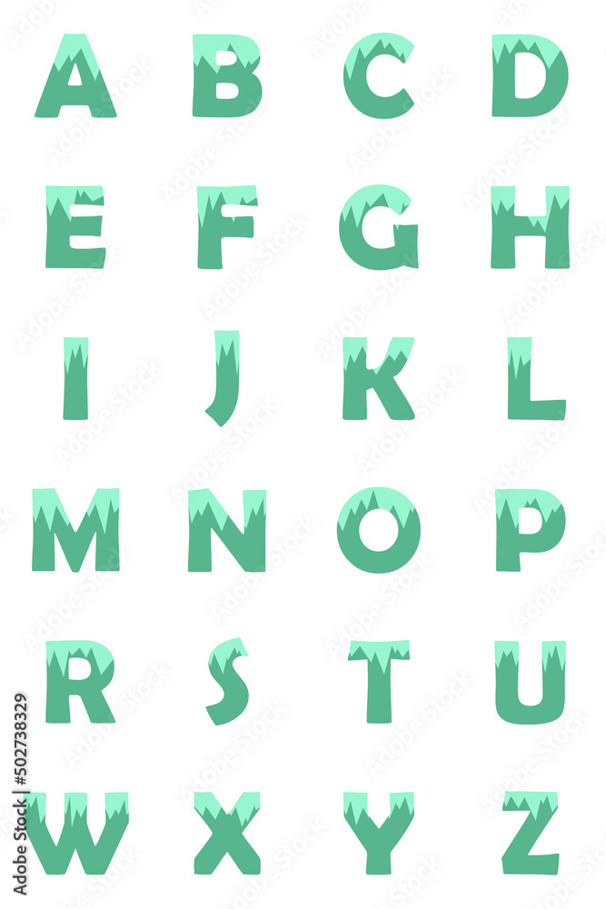Alphabet on white background. Icon, button, graphic, illustration, web, symbol, graphic resources.