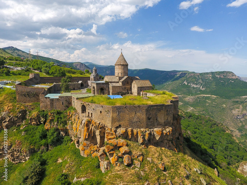 Tatev Monastery and mountain in Armenia