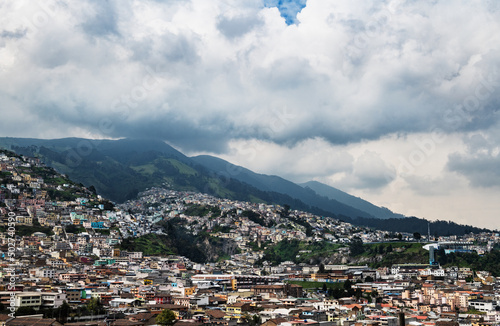Panoramic view of Quito, Ecuador, South America