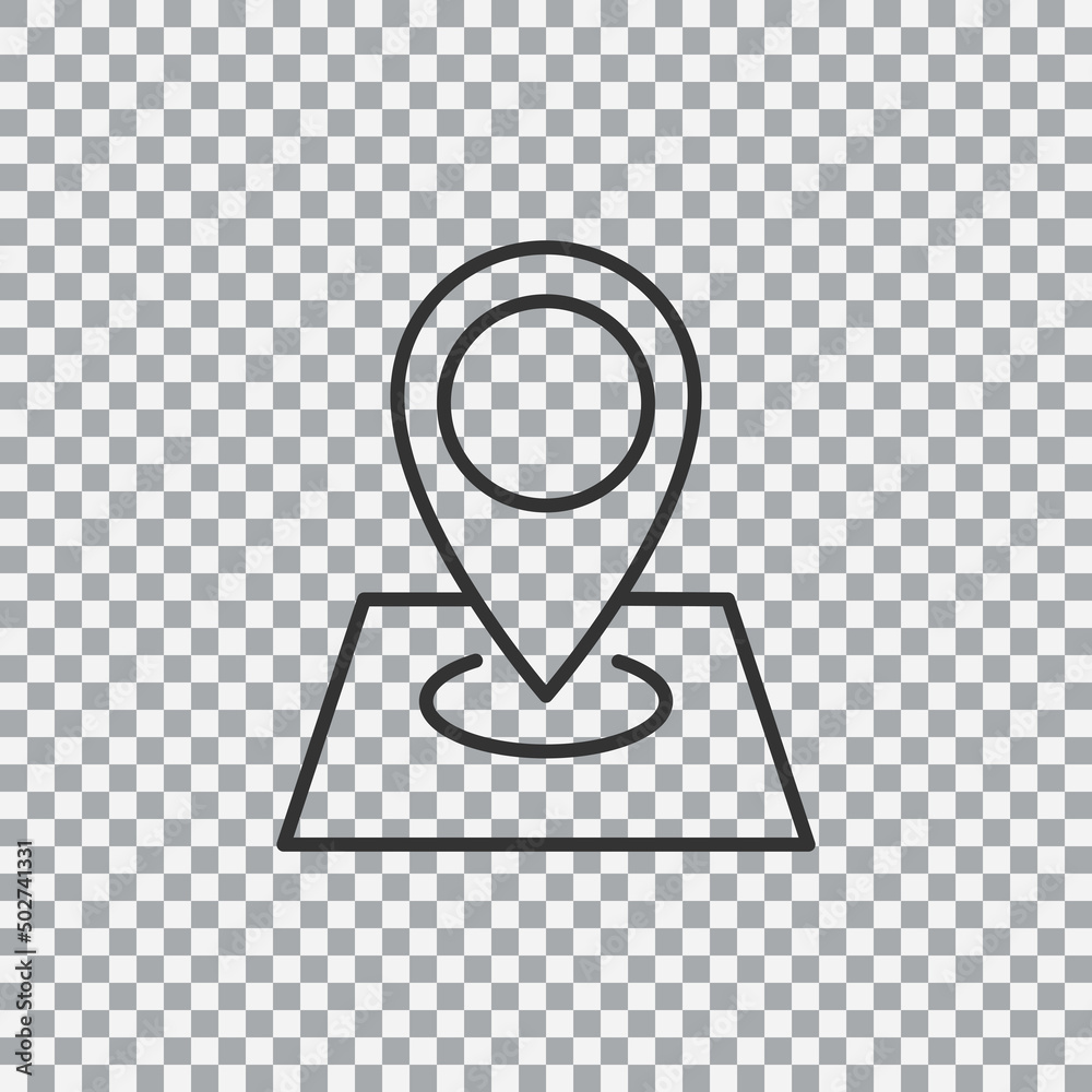 GPS tracking outline icon isolated on transparent background. Vector illustration. GPS tracking outline icon isolated on transparent background. Vector illustration.