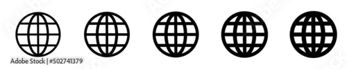 Www world wide web symbol site set. Icons Collection. Sign design. eps10