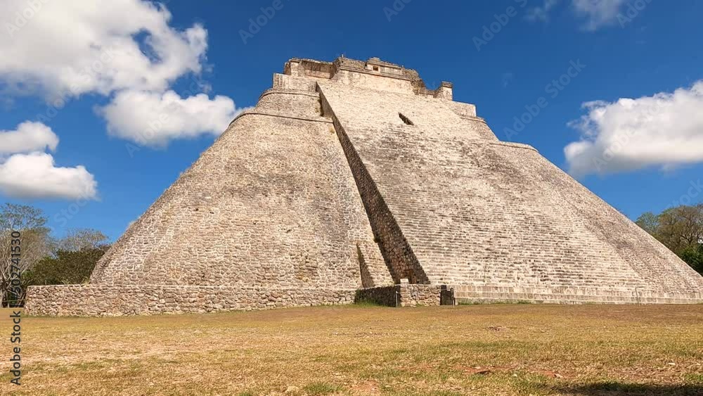 Mayan pyramid ( Ruta Puuc ) during the day, Time Lapse with the Sun and Clouds, Yucatan, Mexico. Mayan pyramid ( Ruta Puuc ) during the day, Time Lapse with the Sun and Clouds, Yucatan, Mexico.