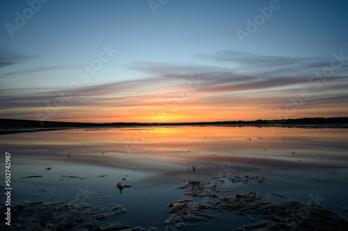 Sonnenuntergang am Wattenmeer