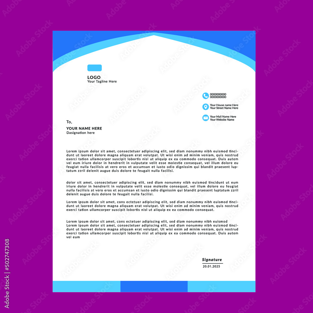 Obraz premium Business letterhead design