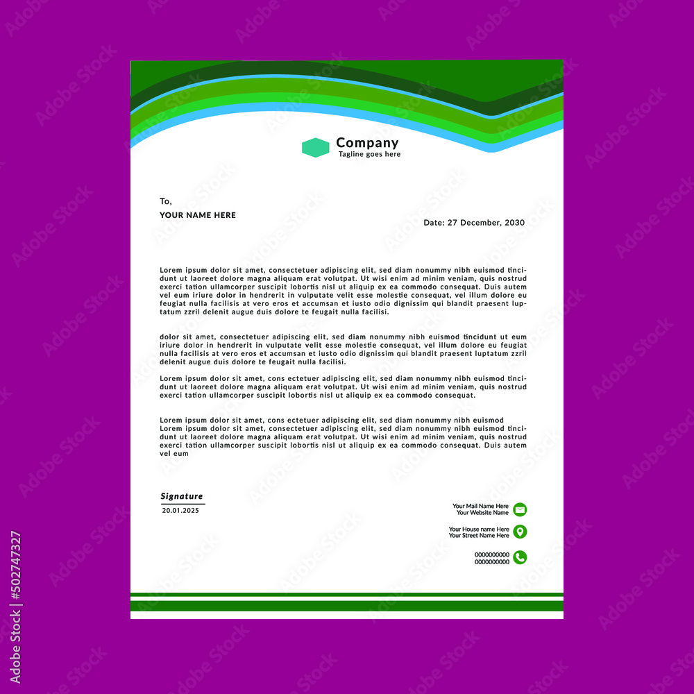 Business letterhead design Business letterhead design