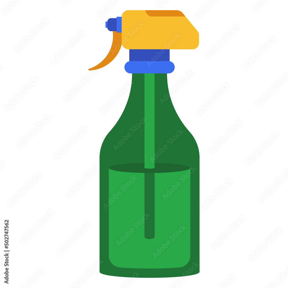 Spray bottle vector cartoon illustration isolated on background.