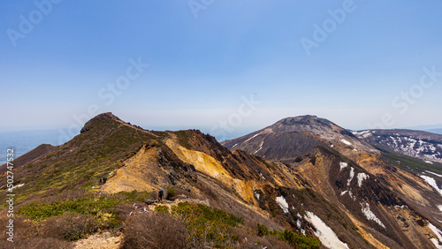 那須岳と朝日岳 那須連山 縦走