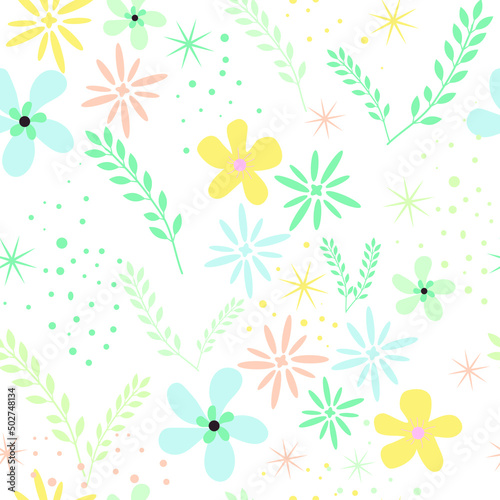 seamless pattern with flowers
