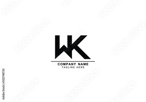 wk k w minimal line art logo