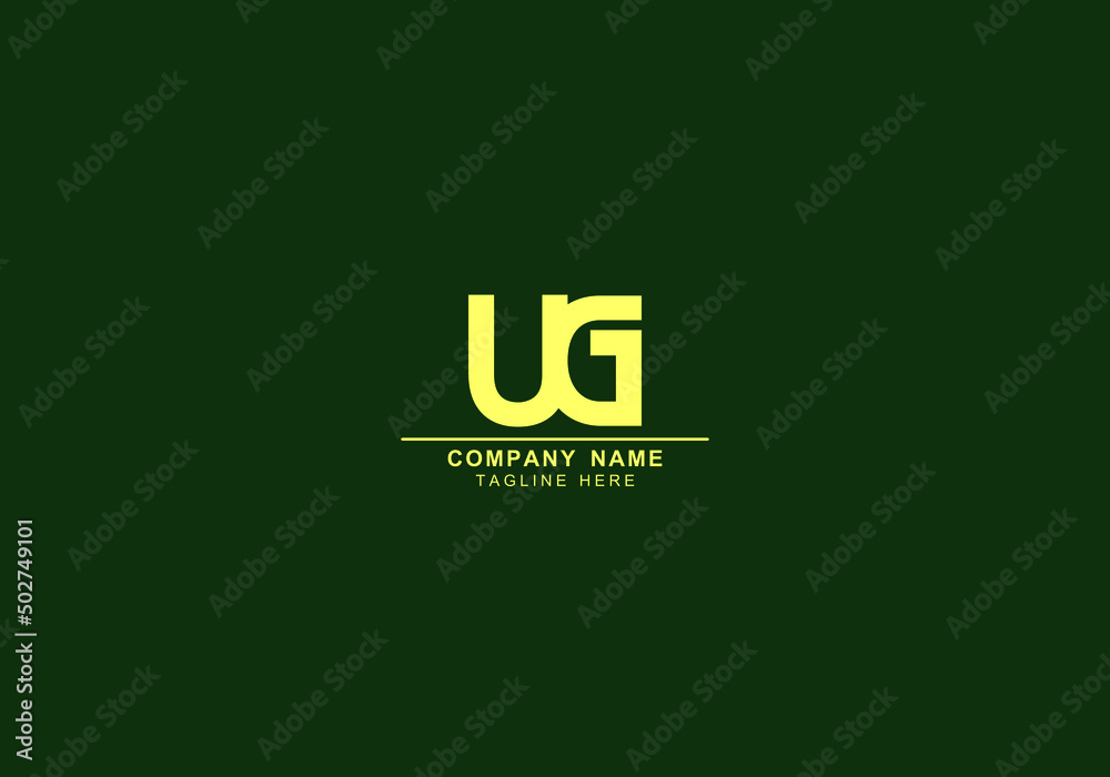 LETTER UG LIGHT YELLOW COLOR LOGO LETTER UG LIGHT YELLOW COLOR LOGO